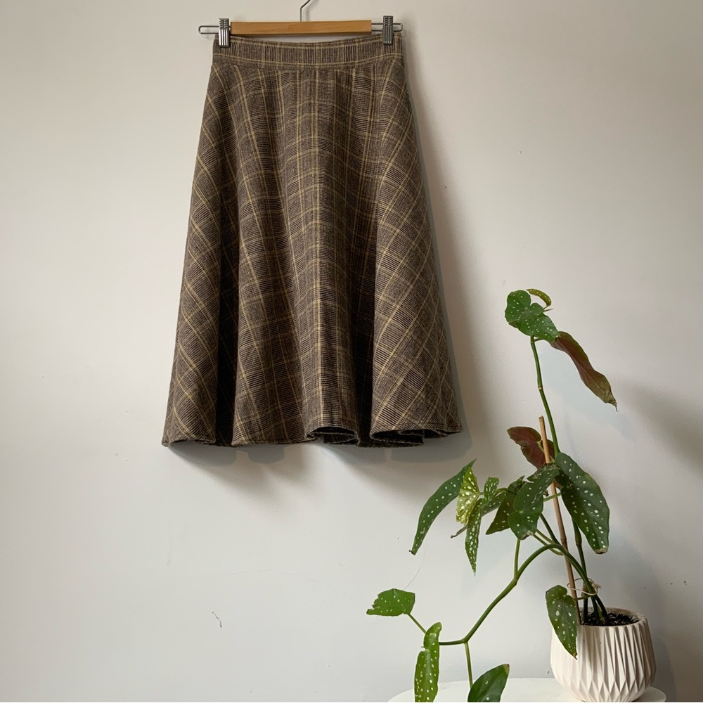 Cutest Tartan Midi A-line Skirt